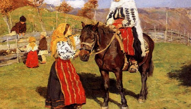 glatz oszkar roman asszony utban a templom fele 1906
